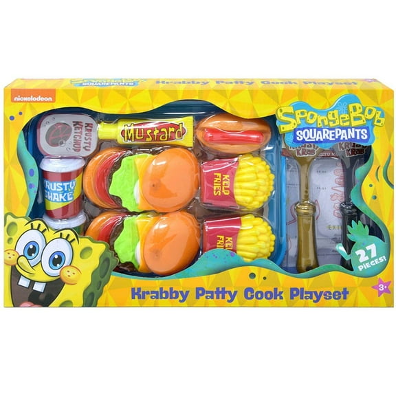 Nickelodeon SpongeBob Krabby Patty Cook Playset, 27 Pieces