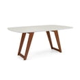 thumbnail image 2 of Herval 67" x 43" Rectangular Solid Wood Modern Dining Table in Oak, 2 of 8