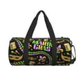 thumbnail image 3 of Rocae Mardi Gras3 Print Round Travel Duffel Bag and Fitness Bag, Women's Waterproof Weekend Tote, Men's Travel and Fitness Essentials, 3 of 8
