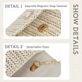 thumbnail image 4 of Straw Clutch Purses for Women Summer Pearl Evening Handbags Woven Envelope Shoulder Bag for Beach 2024, 4 of 6