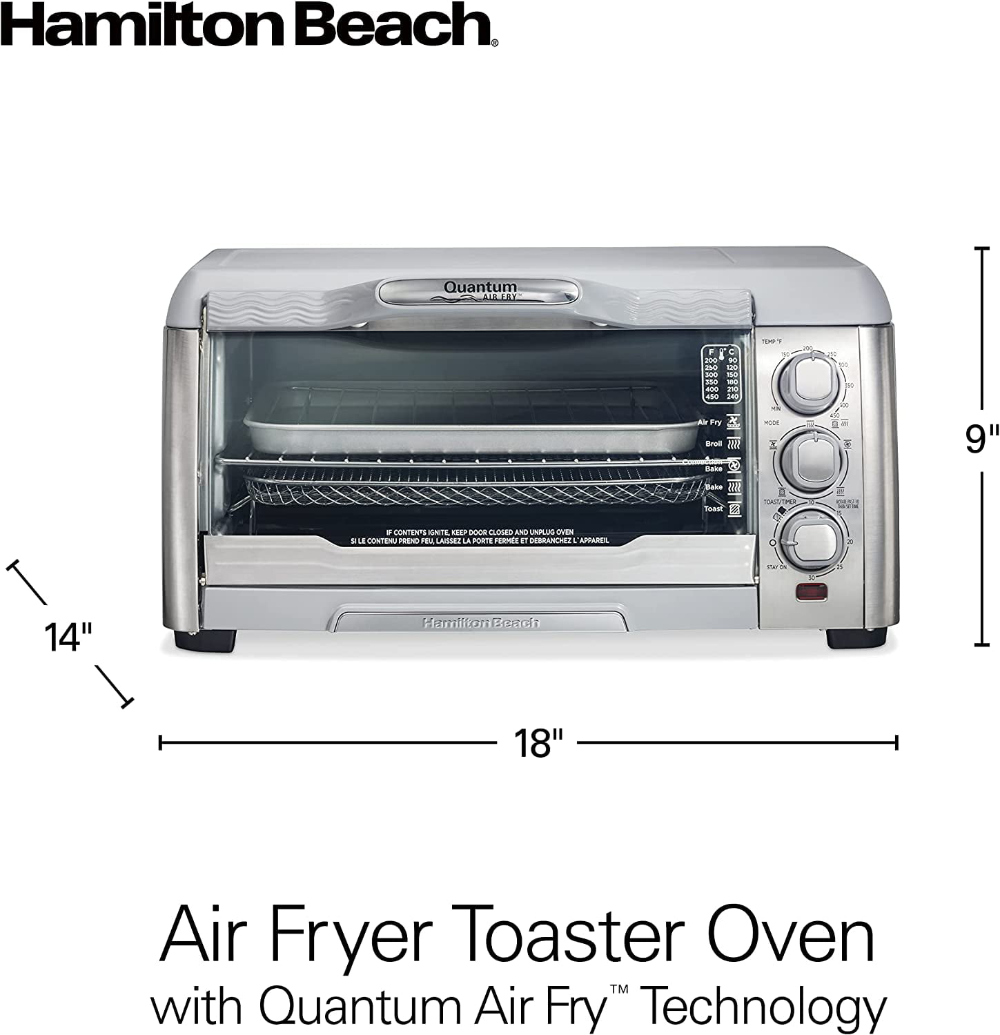 Hamilton Beach Quantum 6-Slice Air Fryer Toaster Oven - 20805054