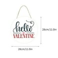 thumbnail image 3 of Herrnalise WoodenHanging SignHello Valentine Welcome Sweet PinkHeartPrinted Sign for Spring Summer Valentine's DayHome Window Wall Farmhouse Indoor Outdoor Decor, 3 of 8
