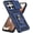 Blue, variant on HCTian Compatible with Motorola Moto Edge 2025 Case with HD Screen Protector & Slide Camera Cover & Rotated Ring Kickstand, [Military-Grade] Phone Case for Moto Edge 2025