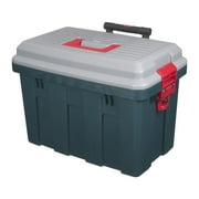 Iris Ohyama Storage Box Carry with Lock Function 630 x 440 x 460 RV Carry 650 Gray/Dark Green