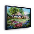 thumbnail image 3 of Designart 'House With Blossoming Flowers On The Mountain I' Traditional Framed Canvas Wall Art Print, 3 of 5
