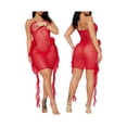 thumbnail image 5 of Biekopu Women Summer Bodycon Dress, Strapless Backless Flower Ruffled See-through Midi Dress, 5 of 5
