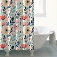 thumbnail image 4 of Pioneer Flower Floral Print Pattern Shower Curtain 72"x84" ,Bathroom Decorative Shower Curtains Set with 12 Hooks,Modern Waterproof Washable Shower Curtain, 4 of 6