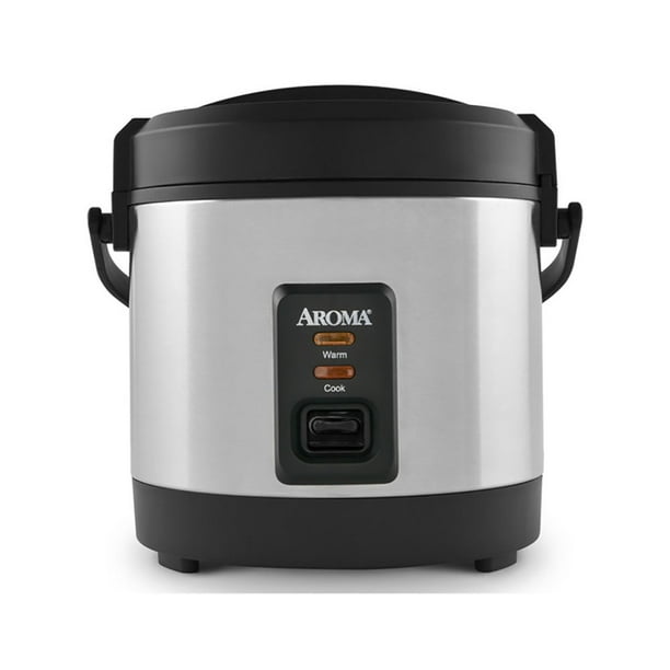 Aroma 5 Cup Cool Touch Rice Cooker, Stainless Steel