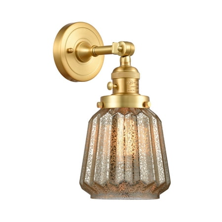 

Innovations 203SW-SG-G146 Chatham 1 Light Sconce part of the Franklin Restoration Collection Satin Gold