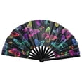 thumbnail image 4 of Esquirla Foldable Hand Fan Dance Fan Large Handheld Fan for Wedding Birthday Festival Butterfly, 4 of 8