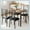 Rustic Brown, variant on 5-Piece Dining Table Set for 4, Space-Saving Kitchen Table and Chairs with Cushions, Metal Frame, Dining Table with 4 Chairs for Small Space, Black