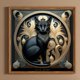 thumbnail image 1 of Cuadros Decorativos Kit de gato de pintura de diamante de taladro redondo completo DIY 5D decoración del hogar arte artesanal (K437) Wdftyju embutido en tela, 1 of 1