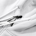 thumbnail image 4 of Men's Zip Up Hoodie Fitness Fashion Striped Color Long Sleeve Casual Hooded Sweater Jacket Sweatshirts Outerwear (L, White), 4 of 5