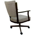 thumbnail image 2 of Montana Swivel Metal Dining Caster Chair - Hemsath Driftwood Fabric- Brown Frame, 2 of 2