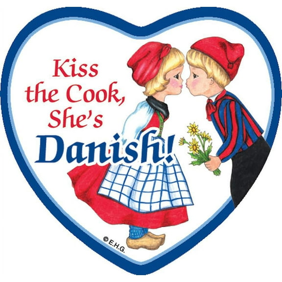 Oktoberfest Haus Multicolor Ceramic Refrigerator Tile Danish Cook for Home Decor and Fridge Refrigerator Magnet