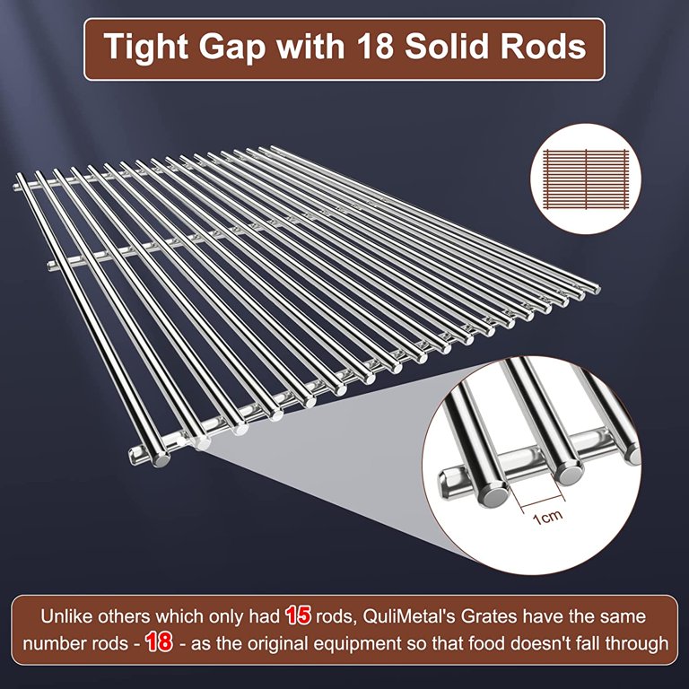 Grisun 9MM 304 Stainless Steel Cooking Grates For Weber, 50 OFF