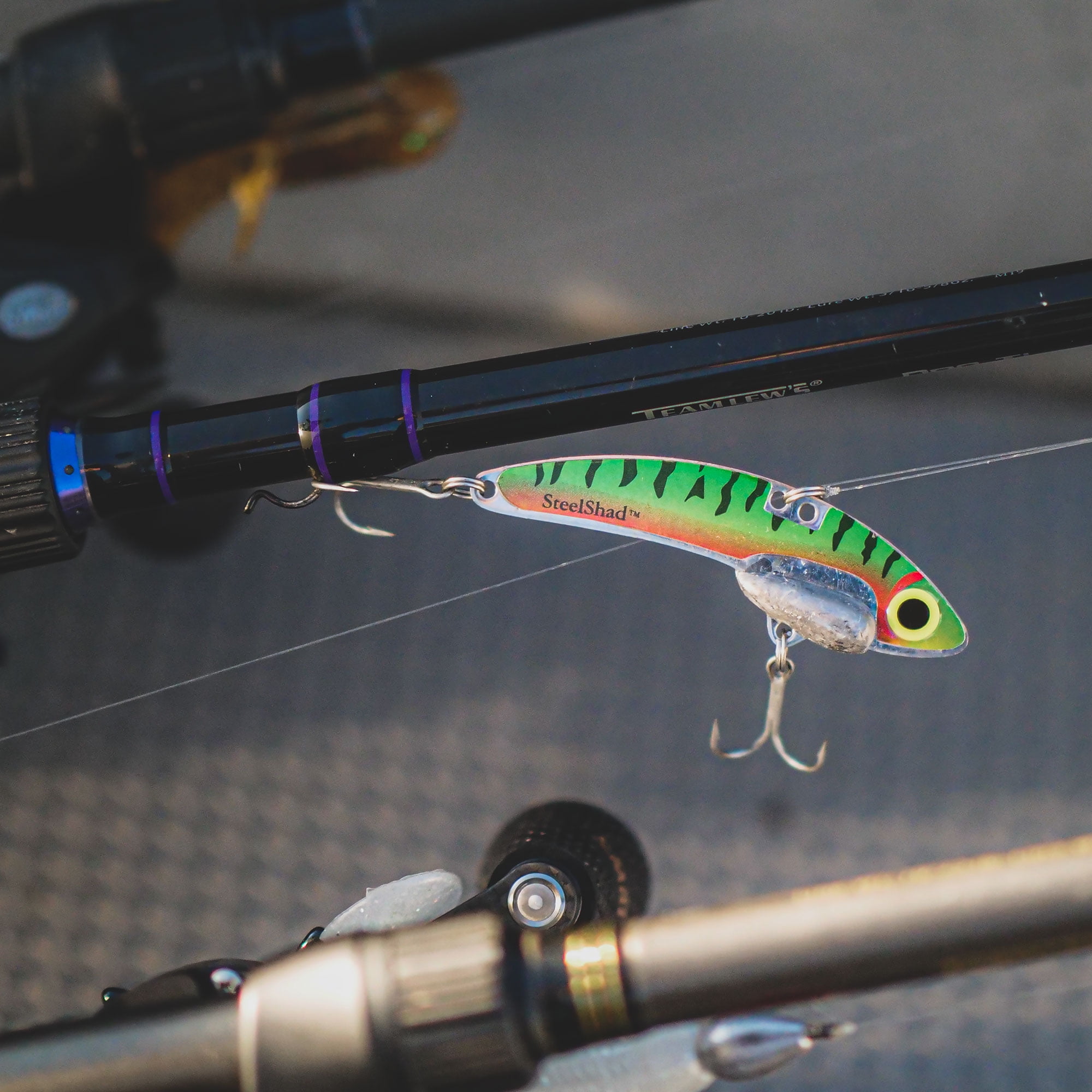 (2 pack) SteelShad - Bass Fishing Lures - Lipless Crankbait for Freshwater Fishing - Long Casting Shad Crankbait Perfect for Bass, Walleye, Trout - Original (3/8 oz) - Perch