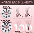 thumbnail image 4 of Extensiones de pestañas LASHVIEW 10D Premade Volume 1000 ventiladores, 4 of 6