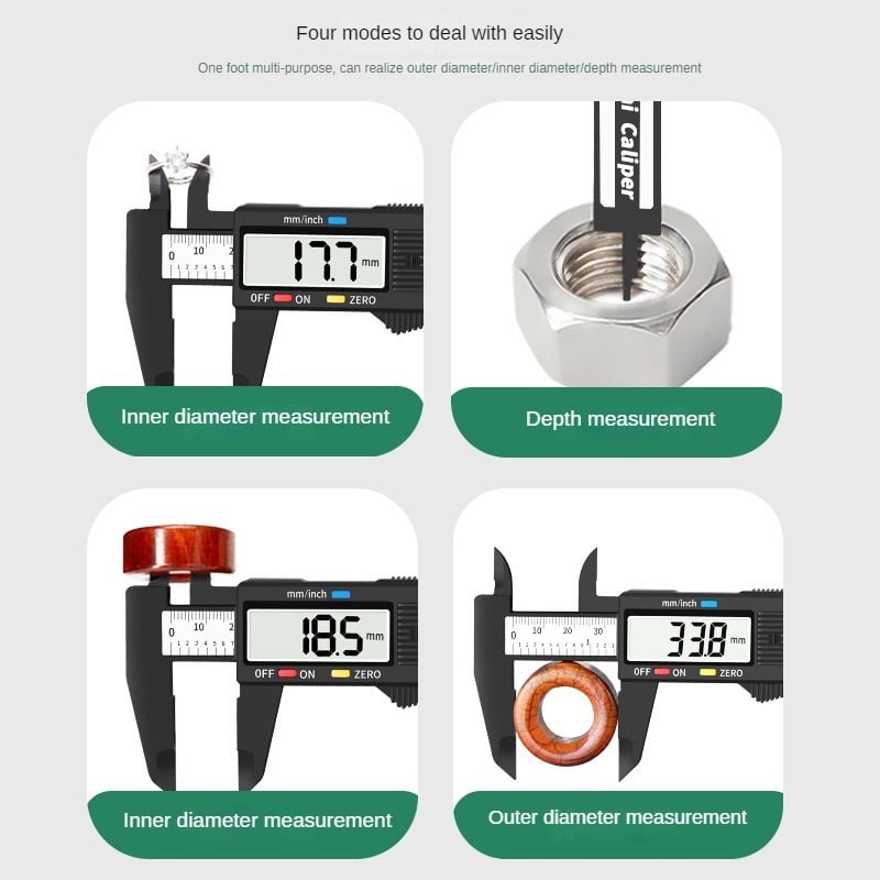 LCD Display 150mm Electronic Digital Caliper Vernier Calipers Gauge Micrometer with Storage Box for Mechanical Component Measure