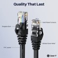 thumbnail image 3 of gearIT cat6 cable 05 ft 6 in (100-Pack) - cat6 Ethernet cable, cat 6 Ethernet cable, cat6 Patch cable, cat 6 Patch cable, cat 6 cable, Network cable, Internet cable - Black 05 Feet, 3 of 7