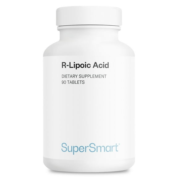 SuperSmart - R-Lipoic Acid 300 mg per Day (Active Alpha Lipoic Acid) - Antioxidant Supplement | Non-GMO & Gluten Free - 90 Vegetarian Capsules
