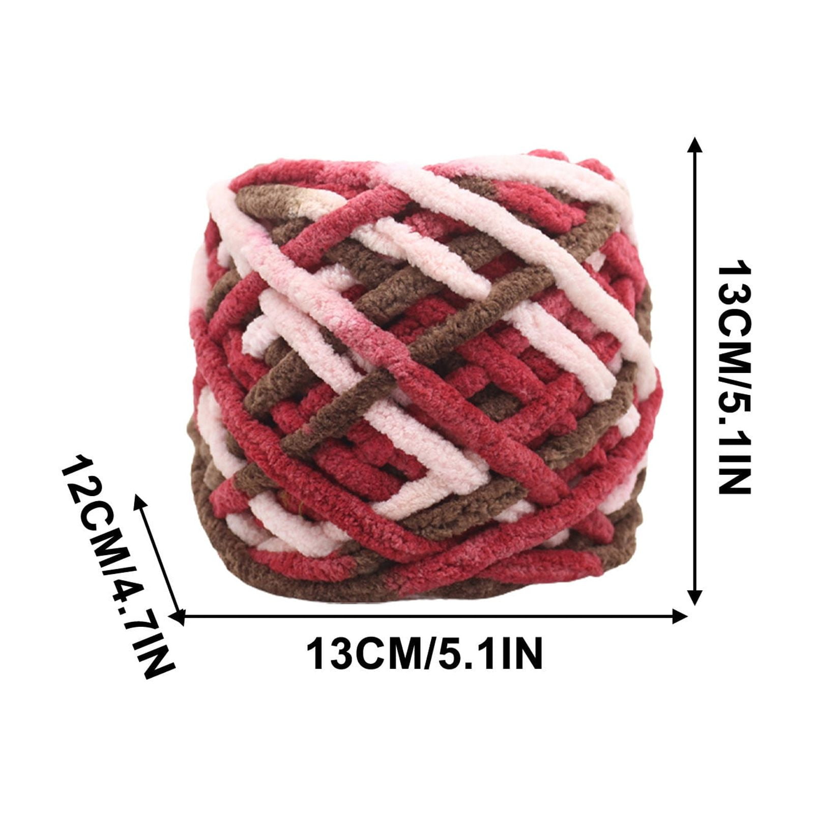 Cagogo 8Pcs Thick Ice Bar Yarn, Hand-Woven Crochet Yarn for Sweaters and Scarves, DIY Handcrafted Segment Dyed Doll Yarn, Chunky Knitting Yarn for Beginners, Premium Acrylic Craft Yarn Bulk