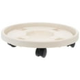 thumbnail image 2 of White Movable Flower Pot Rack with Wheels for Home Use Durable Plastic Large Size, 2 of 8