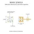 thumbnail image 6 of Rosec Jewels Half Carat Lab Created Diamond Earrings (EF-VS Quality) - Round Diamond Stud Earrings for Men and Women - Ready to Gift, 14K Yellow Gold, 6 of 7