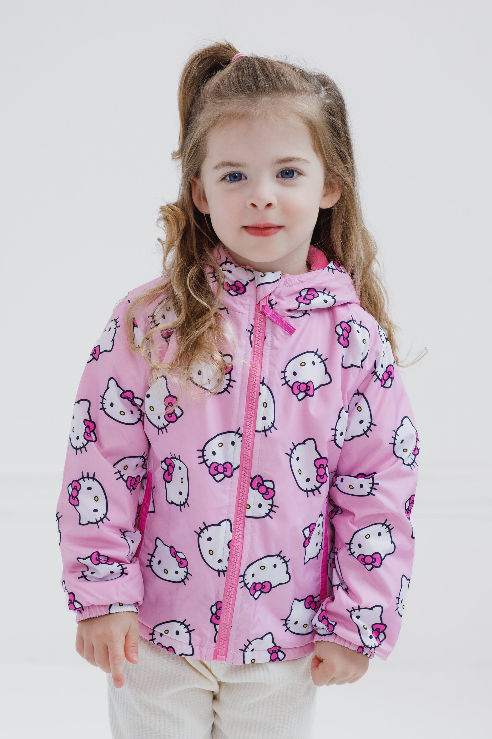 Hello Kitty Zip Up Windbreaker Jacket Little Kid to Big Kid