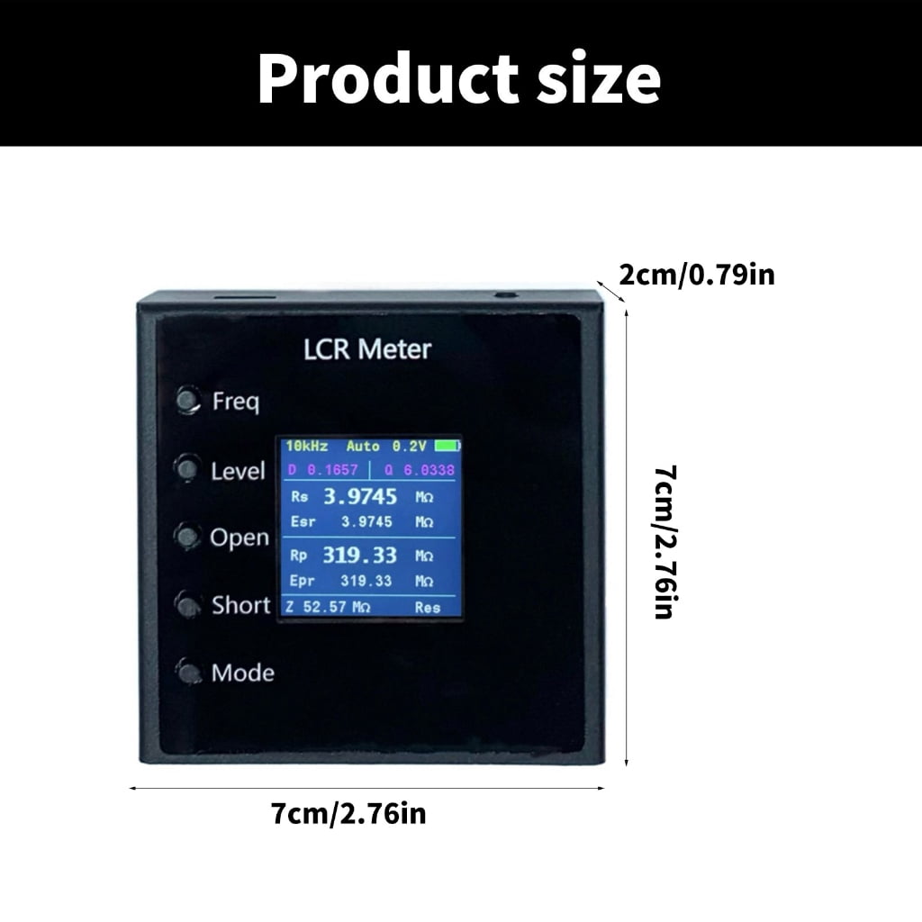 AOOOWER Portable Digital Meter Bridge Tweezer For Accurate Resistance Capacitance Inductance Measurement with 100kHz Frequency