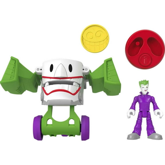 DC IMX The Joker and Laff Mobile Figure and Vehicle Set