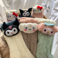 thumbnail image 2 of Sanrio-Calcetines cálidos de terciopelo Coral con personajes de dibujos animados, Hello Kitty Kuromi, muñeca bordada, calcetines versátiles para el hogar, calcetines para dormir, 2 of 5