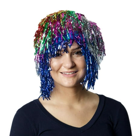 Multi Color Tinsel Wig