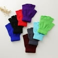 thumbnail image 4 of 1 Pair Half-finger Gloves High Elastic Comfortable Lint Free Anti-slip Windproof Winter Gloves for Riding, 4 of 10