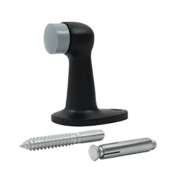 2.87 in. Floor Door Bumper, Black - Solid