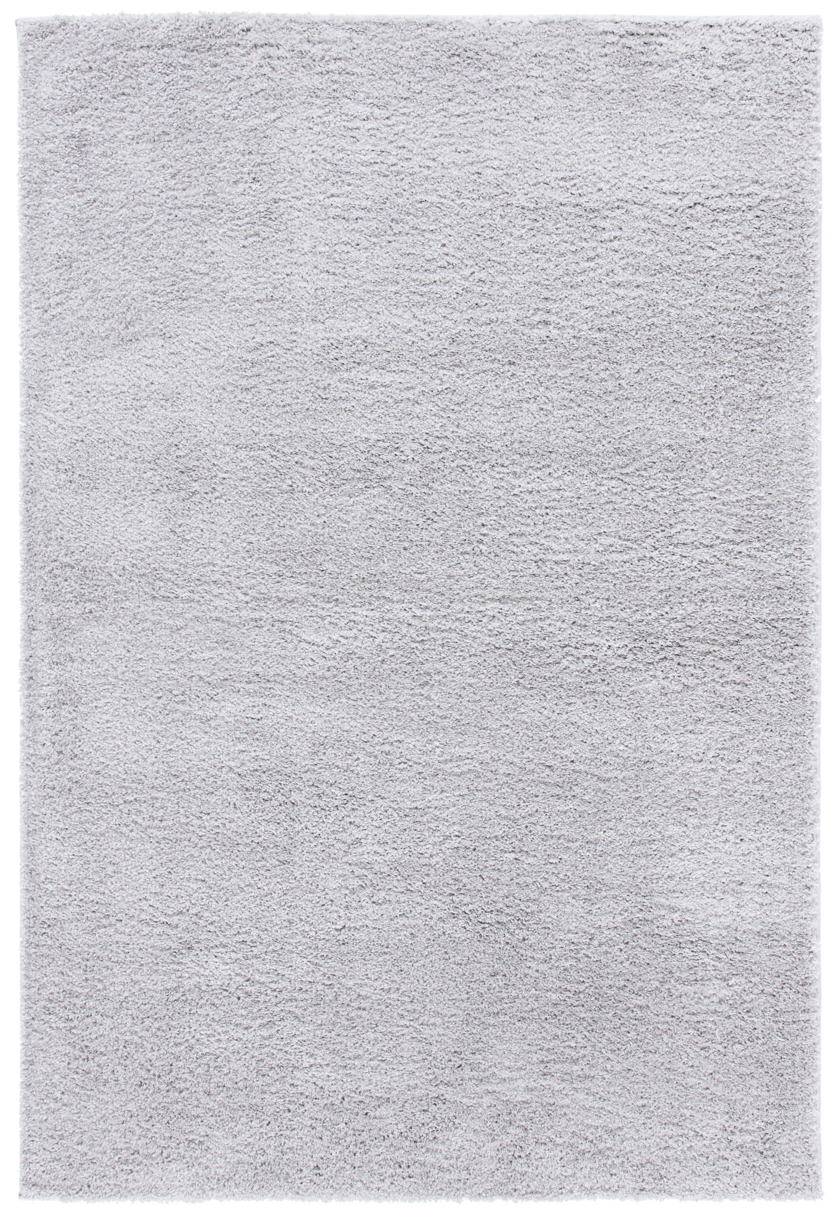 SAFAVIEH August Lennox Solid Plush Shag Area Rug, Light Grey, 4' x 6'