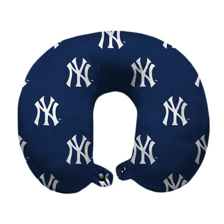 New York Yankees Polyester-Fill Travel Pillow - Blue - No