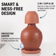 thumbnail image 5 of Natural Clay Water Pitcher, Unglazed Terracotta Carafe, 1.6 Qt, Brown, 5 of 12