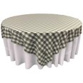 thumbnail image 1 of LA Linen TCcheck72x72-AppleGreenK46 Polyester Gingham Checkered Square Tablecloth, White & Apple - 72 x 72 in., 1 of 1