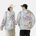 thumbnail image 3 of Rocae Vintage Rose Print Breathable Sun Protection Hoodie Quick-Dry Lightweight Long Sleeve Hoodie Unisex Running Sports Shirt XX-Large, 3 of 9
