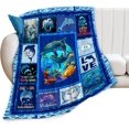 thumbnail image 3 of Dolphin Blanket Soft Cozy Cute Dolphin Fleece Throw Blanket Warm Ocean Nautical Flannel Plush Bedding Stuff Decor Blankets Gifts for Lover Girls Boys Kids Women Adults Bed Travel 50"x60", 3 of 6