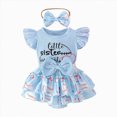 thumbnail image 1 of NIEWTR Robe à Col Ras du Cou à Blocs de Couleur pour Bébé Fille, Dos Nu, Sans Manches, Mignonne Robe d'Été (Bleu Ciel, 6-12 Mois), 1 of 5