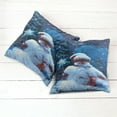 thumbnail image 6 of Ambesonne Christmas Throw Pillow Cover 2 Pack, Snowman Magic Wand, 18", Navy Blue Red White, 6 of 7