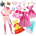 thumbnail image 2 of Disfraz de princesa Peach 3-10T para niños, traje de Cosplay, vestido de Margarita y galaxia, ropa de Halloween, fiesta de cumpleaños, trajes de baile, actuación, 2 of 5