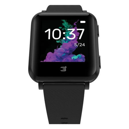 3Plus - Vibe Plus Smartwatch 36mm - Aluminum - Black