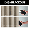thumbnail image 3 of Yakamok Oatmeal 100% Blackout Natural Linen Curtains 90 Inches Long for Living Room, Room Darkening Textured Curtains for Bedroom with White Liner 2 Panels, 3 of 6