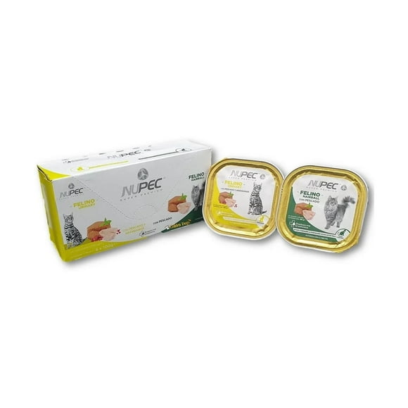 Paquete de 20 latas Nupec felino urinary y haitball humedo 100 gr