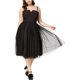 thumbnail image 1 of Vestido ajustado y acampanado de tul City Chic para mujer, negro, M/18W, 1 of 1