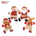 thumbnail image 3 of BadPiggies 8Pcs Christmas Tree Ornament Sets Santa Claus Snowman Reindeer Toy Doll for Xmas Party Holiday Decor, 3 of 12
