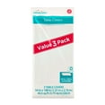 thumbnail image 4 of Rectangular 54" x 108" White Plastic Table Covers, 3 Count, by Way To Celebrate, 4 of 6